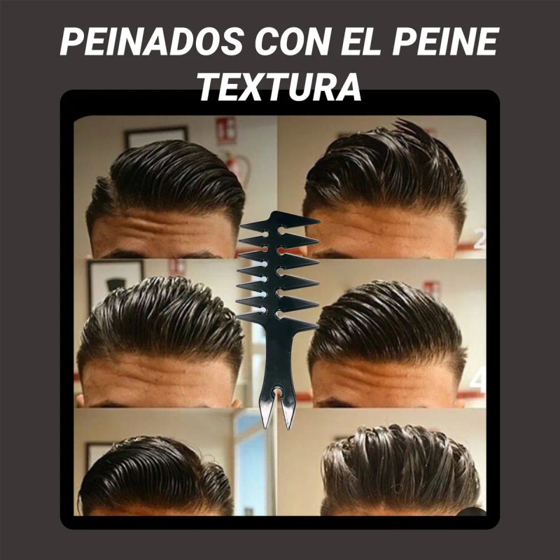 Peine Textura Voluminizante Barbero Ladybarber Color Negro
