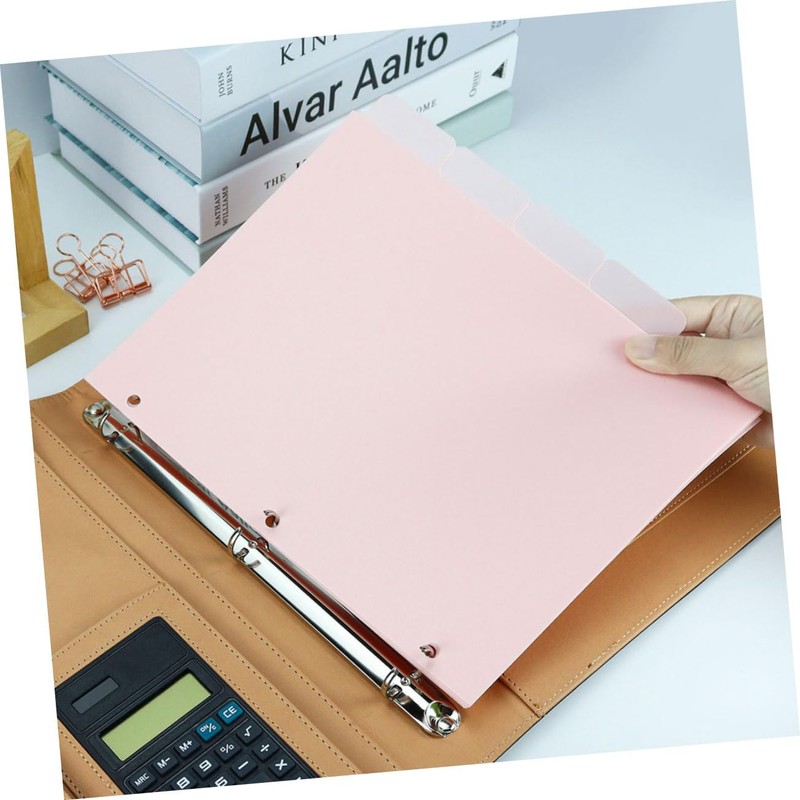 GRIRIW 5Sheets Binder Dividers with Tabs Page Dividers for Notebooks
