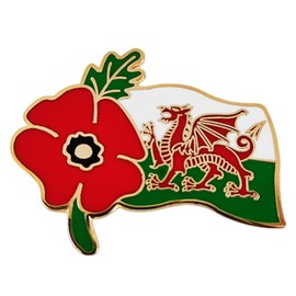 best badge: 2024 Wales Welsh Poppy Pin Badges Remembrance Day lest We Forget