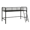 DHP Junior Loft Bed, Space-Saving Metal Frame, Black Finish, Ideal