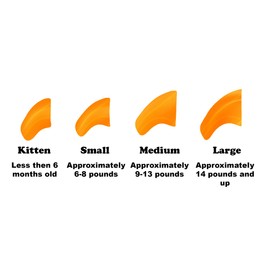 Purrdy Paws 100-Pack Soft Nail Caps for Cat Claws Orange Glow-in-The-Dark (Medium)