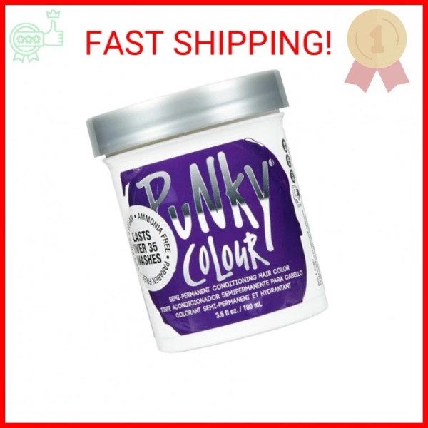 Punky Plum Semi Permanent Conditioning Hair Color, Vegan, PPD and