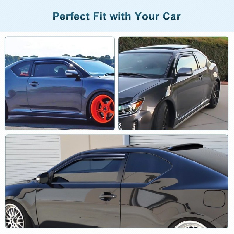 GEARZAAR For 2011-2016 Scion TC Coupe 2-Door JDM Window Visors