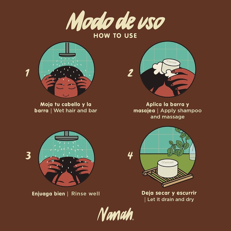 NANAH Shampoo en Barra para Cabello Seco con Aceite de