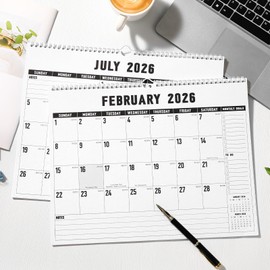 2026 Wall Calendar - 2026 Calendar, 15" x 11.5" January.2026 - December.2026, 2026 wall calendar 12 month, Win-Wire Binding + Hanging Hook + Thick Paper + Julian Dates - Classic
