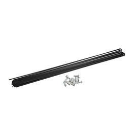 ACROPIX 12 Pcs 14G J Bend 295mm x 2mm Bike Bicycle Spokes with Nipples Steel Black Car Parts