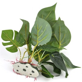 DMZK 30 cm Erba in Plastica Verde,Pianta Acquatica Artificiale Pianta con Base per Decorativo Acquario