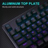 GTRACING Gaming Keyboard, Waterproof RGB Backlit Keyboard, Blue Switches, Ergonomic