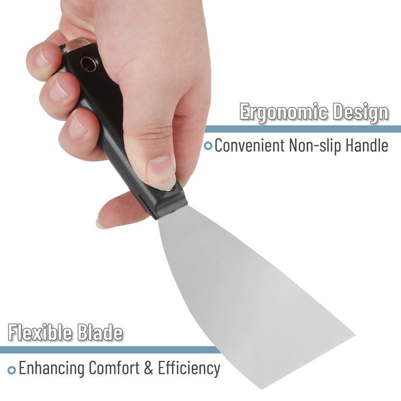 Bates 3 Inch Flexible Metal Putty Knife - Drywall Spackle