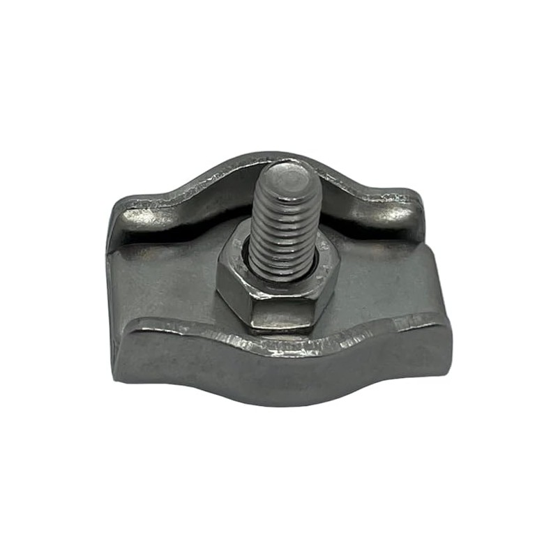 20 x wire rope clamps, Simplex stainless steel, V2A 304,