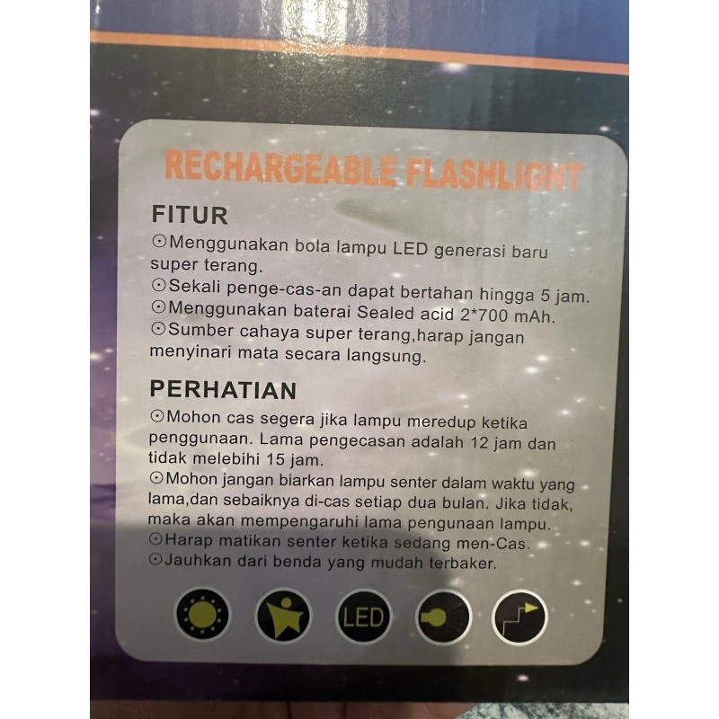 Super Bright LED Flashlight Rechargeable Super Bright Work Camping Fishing