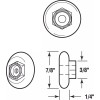 Ultra LOT OF FOUR 7/8" NYLON CONVEX ROUND SHOWER DOOR