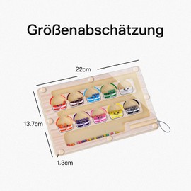 Magnetspiel Labyrinth,Magnetisches Lernspiel für Digitale Farben,Eignung Spiele ab 3 Jahren,Labyrinth,Labyrinth Spiel zum Erlernen des Klassifizierens und Sortierens