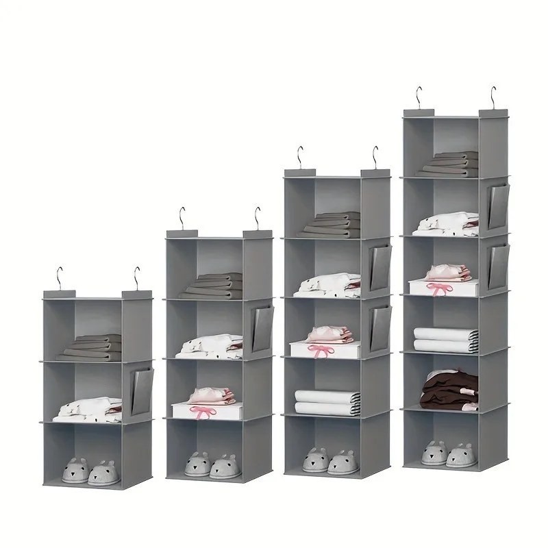 Hanging Closet Organizer – 6 Shelf Closet Storage, Foldable Closet
