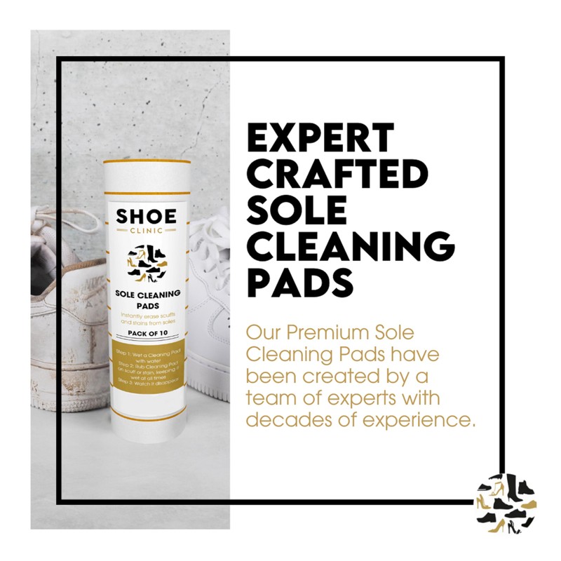 Shoe Clinic Unisex Sole Cleaning Pads White, White