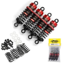 Yeah Racing BBG-0060RD Alum Big Bore Go 60mm Damper Set (4) Red 1/10 Touring Car