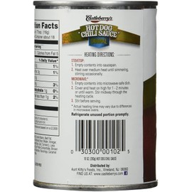 Castleberry's, Hot Dog Chili Sauce, Classic, 10oz Can (Pack of 6)