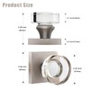 newliplace 2 Pack Glass Dummy Door Knobs Interior Brushed Nickel