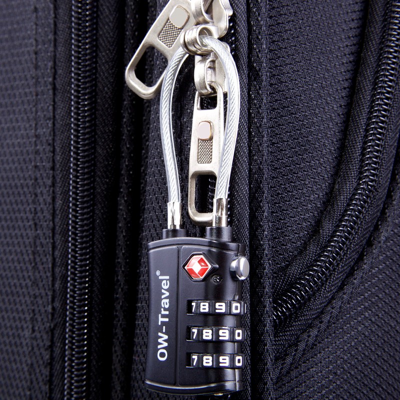 OW-Travel Cable Lock 3 Digit Combination Lock Suitcase Lock Padlock