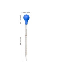 Naisfei Glass Graduated Pipettes 6 Pieces Glass Pipettes Graduated Dropper Long Glass Pipette Dropper with 6 Rubber Caps for Transfer Liquid Essential Oil(0.5ml 1ml 2ml 3ml 5ml 10ml)