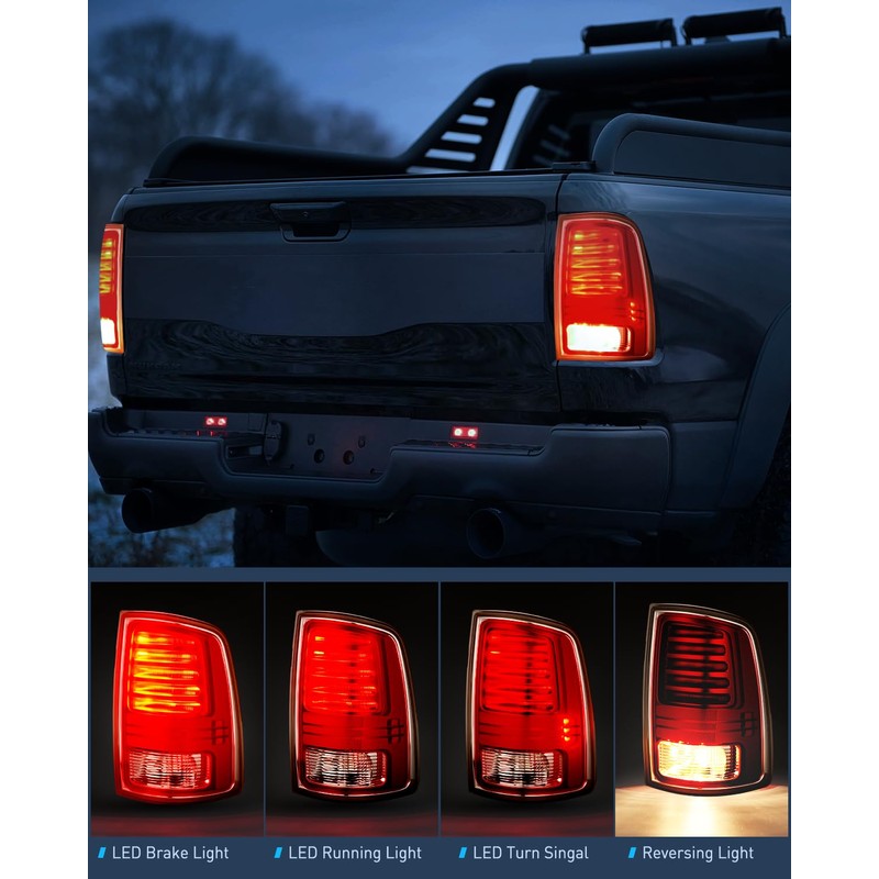 Nilight Taillight Assembly Compatible with 2013 2014 2015 2016 2017