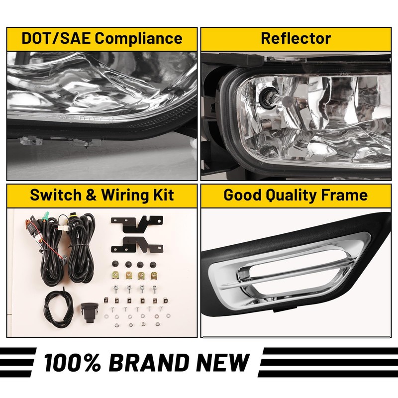 AUTOFREE Fog Lights for Honda CRV 2002-2004 with 9006 12V51W