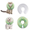 CuteBone GWB04L-DE Inflatable Dog Cone with Removable Soft Fleece Covers