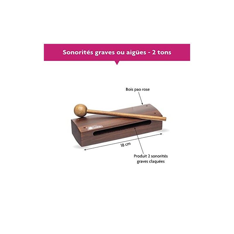FUZEAU Wood Block DTP 635 Rosa Zwei Ton