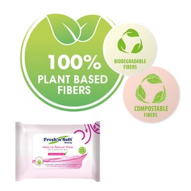 Fresh’n Soft Waterproof Make-Up Removal Wipes for Dry & Sensitive Skins, Anti Aging Effect, Enriched with Olive Oil Extract, Macadamia Nut Oil, Chamomile Extract, and Vitamin E (5 Pack/125 Count)