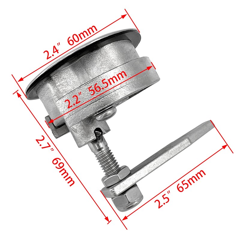 2PCS STAINLESS STEEL MARNE NON LOCKING COMPRESSION LIFT BOAT HATCH