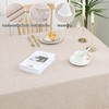 Smiry Rectangle Faux Linen Table Cloth, Waterproof Burlap Fabric Tablecloth,