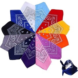 12pcs Bandanas with Original Paisley Pattern Colour of Choice Headwear/Hair