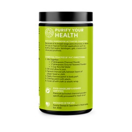 Charcoal House Hardwood Activated Charcoal Powder - Topical First Aid for Making Charcoal Poultices, Charcoal Foot Soaks, Charcoal Baths & More! - 10oz