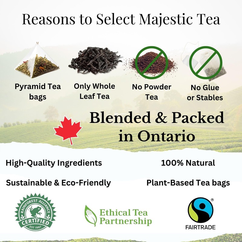 Majestic Tea HIBISCUS TEA, Herbal Refreshment| Crimson Tea| Hibiscus Flowers-