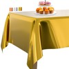 PartyWoo Gold Foil Tablecloth, 137 x 274 cm, Rectangular Party