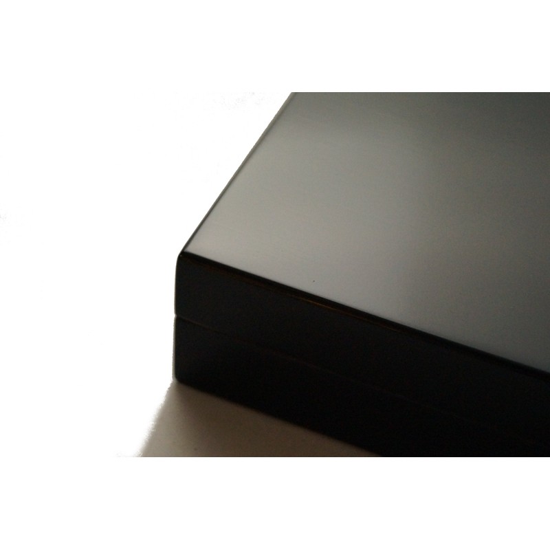 GERMANUS Mini Humidor Black with Cedar Wood Including Humidor Breviary