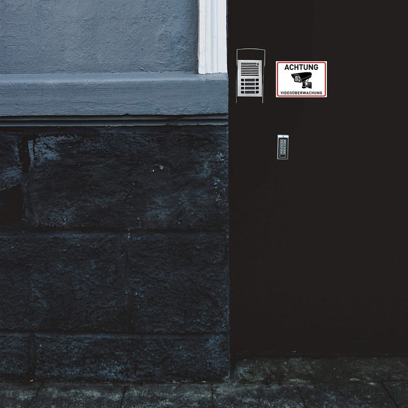 11 x Sticker Video Surveillance – A6 (14.8 x 10.5