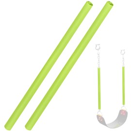 Cosmos 2 Pcs Swing Chain Cover Swing Handle Grip Sleeve for Playground Swingset Accessories, Porch Swings Barrier Chain in Garden Backyard Patio Outdoor (Green)