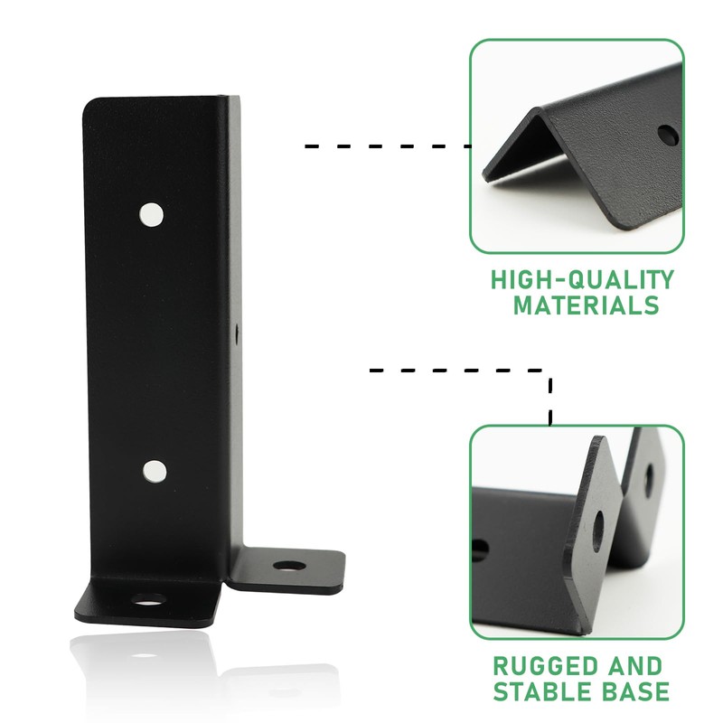 ZJIVQO 4 PCS Fence Post Security, Brackets Fence Post Holder,