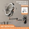 Auxmir 1X/30X Wall Mounted Makeup Mirror with Light, 8" Rechargeable