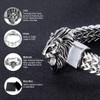 Mens Silver Bracelet Polishing Stainless Steel Heavy 12mm Double Franco