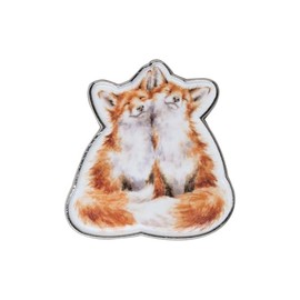 Wrendale Designs - Fox Pin Badge - Matt Silver Plated Zinc Alloy, Matt silver-plated zinc alloy