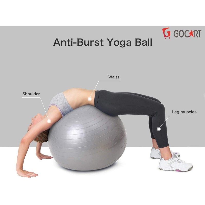 GOCART WITH G LOGO Anti Burst Yoga Ball & Gym