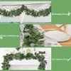 Cekene 2 Pcs 6.5 Ft Artificial Eucalyptus Garland with Willow