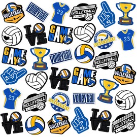 Knitgrip 60 Pcs Baseball Softball Soccer Football Enamel Pins Bulk Sport Trading Lapel Pin Senior Night Party Favors for Hat Shirt Backpack Sport Player Award Gift, 12 Style(Volleyball)
