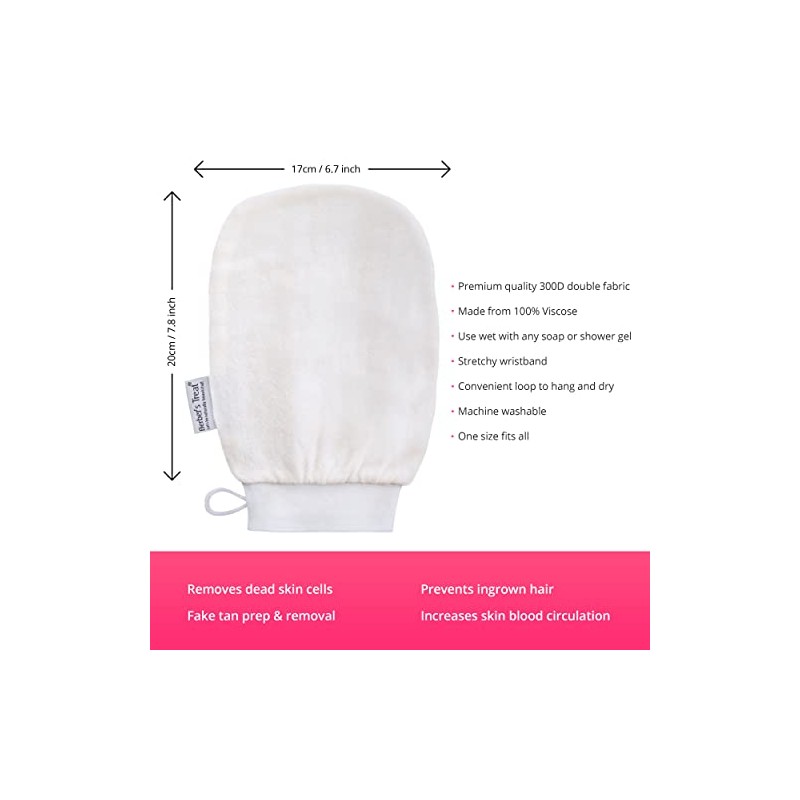 Kessa Scrubbing Glove - Exfoliate and Remove Dead Skin Cells