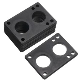 PATIKIL 6mm / 1/4" Skateboard Riser Pads, 6 Pack Rubber Angled Wedge Shock Pads for Skateboard Truck Cruiser, Black