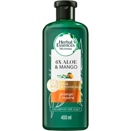 🍃 Herbal Essences Bio :Renew 6X Aloe & Mango – Champú Protege & Repara | 400 ml Cuidado Natural | Hidratación Profunda | Reparación Intensa