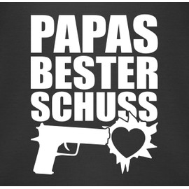 Shirtracer - Baby Bodysuit Long Sleeve Girl Boy - Gift for Father's Day - Papa's Best Hit with Heart - White, 1 black