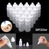 ACENIX® 50 Pieces 5ml dropper potion bottles White small Plastic